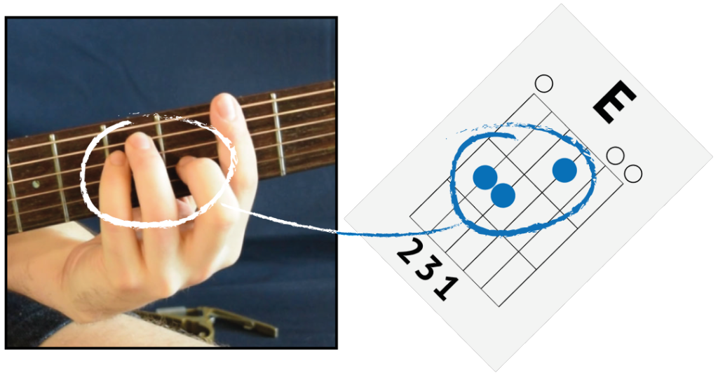 the basic barre chord shape comes from the e chord