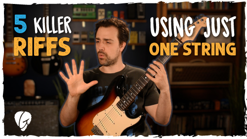 AC/DC, Rolling Stones, Led Zeppelin – EASY Beginner Guitar Songs on ONE STRING!