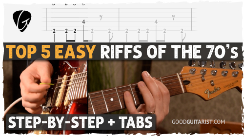 Top 5 Easy & Recognizable Guitar Riffs of the 70s! (with TABs)